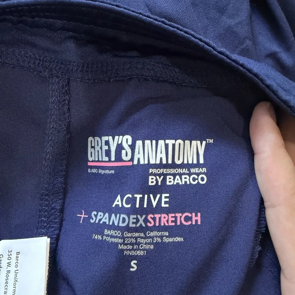 Grey's Anatomy Barco Harper Scrub Pants Small Indigo Navy Blue Style GVSP509 NWT - Picture 7 of 11